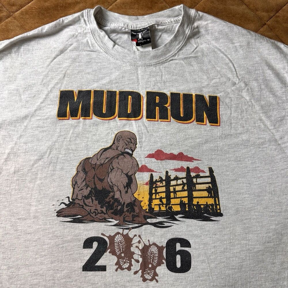 Vintage 2006 Fort Worth Texas Mud Run T Shirt Mens Large